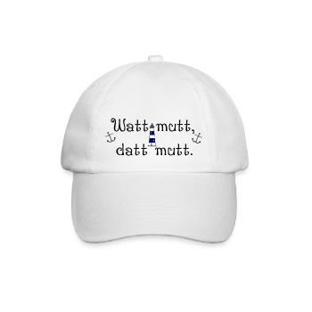 Watt mutt datt mutt mutt - Casquette classique - blanc/blanc - Devant