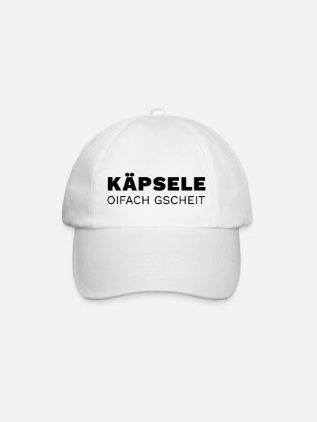 Käpsele oifach gscheit - Baseballkappe - Weiß/Weiß