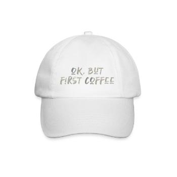 ok premier café café disant police petit déjeuner - Casquette classique - blanc/blanc - Devant