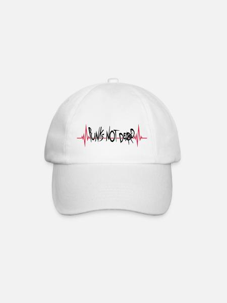 punks pas mort citation - Casquette classique - blanc/blanc