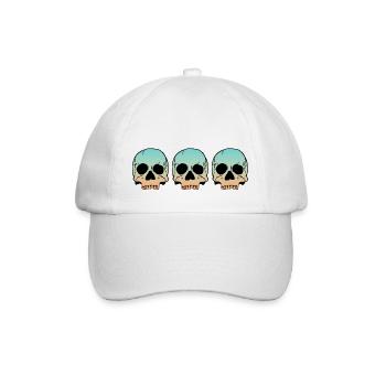 3 Skulls - Baseballkappe - Weiß/Weiß - Vorne