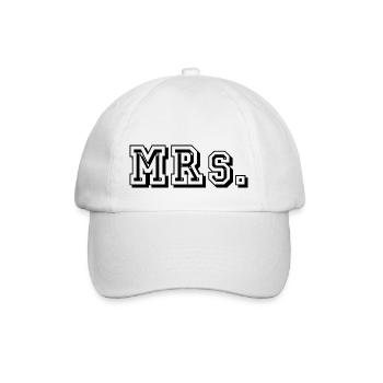 Mrs. - Baseball Cap - white/white - Front