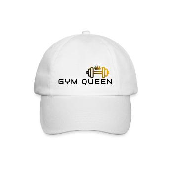 GYM QUEEN - Gym Motivation and Fitness Designs - Baseball Cap - white/white - Front