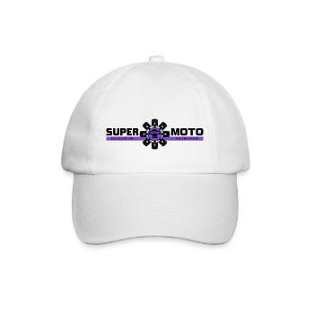 SUPER MOTO Monkey Circle purple - Baseball Cap - white/white - Front