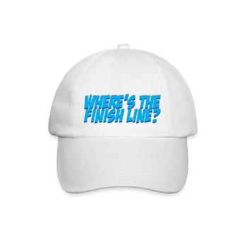 Where's The Finish Line - Baseball Cap - white/white - Front