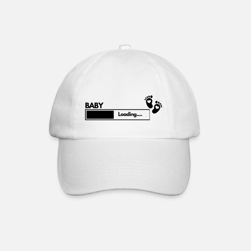 Witziger Spruch Baby Loading - Baseballkappe - Weiß/Weiß