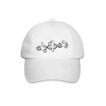 Motorcross Gift Moto Cyclomoteur Motocycliste - Casquette classique - blanc/blanc - Devant
