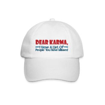 Dear Karma, I have a list of people 4 - Baseball Cap - white/white - Front