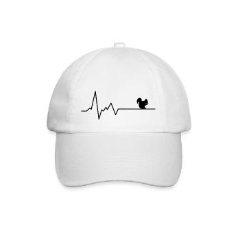 ECG de battement de cœur d’écureuil - Casquette classique - blanc/blanc - Devant