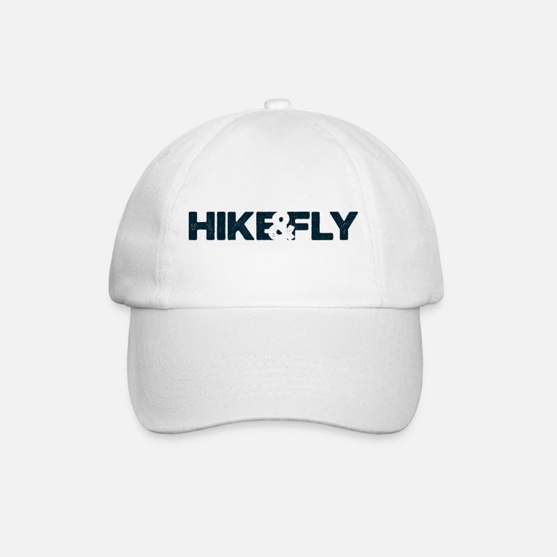 HIKE&FLY dunkelblau - Baseballkappe - Weiß/Weiß