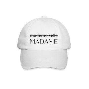 Madame | Cadeau jeune mariée, future mariée - Casquette classique - blanc/blanc - Devant