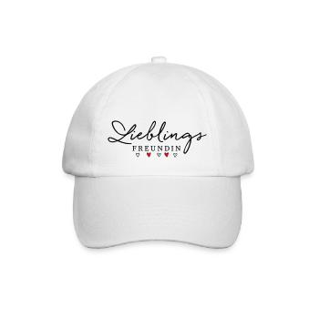 Lieblingsfruendin - Lieblings Freundin - Baseballkappe - Weiß/Weiß - Vorne
