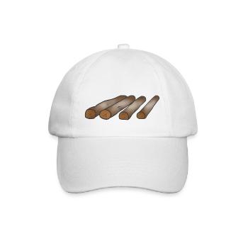 Chauffage au bois Wood Lover Cadeau - Casquette classique - blanc/blanc - Devant