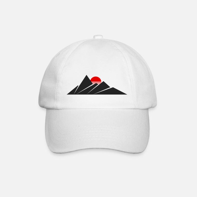 Berge Sonne - Baseballkappe - Weiß/Weiß