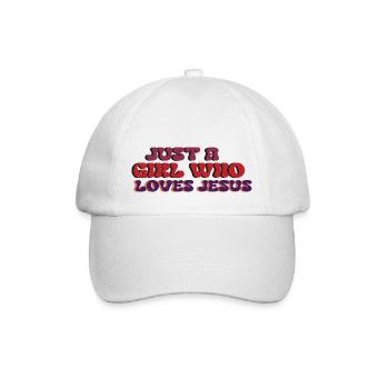 Juste une fille qui aime Jésus - Casquette classique - blanc/blanc - Devant