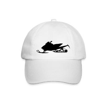 Schneemobil Motorschlitten Snowmobile snowmachine - Baseball Cap - white/white - Front