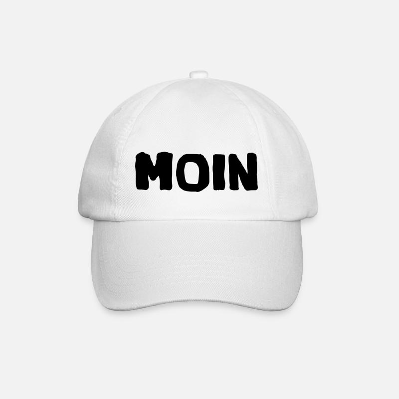 moin moin - Baseballkappe - Weiß/Weiß