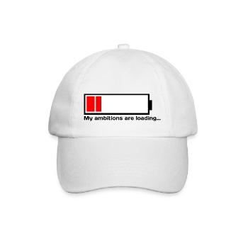 Mes ambitions sont en chargement... - Casquette classique - blanc/blanc - Devant