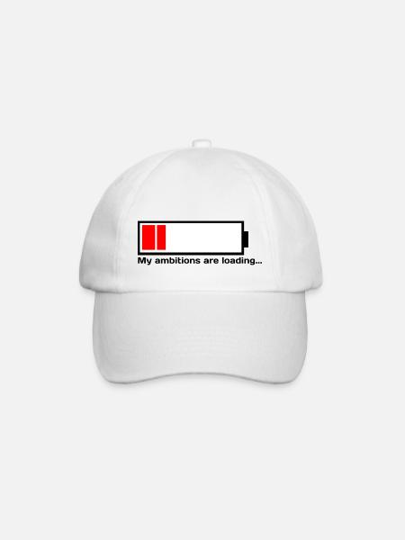 Mes ambitions sont en chargement... - Casquette classique - blanc/blanc