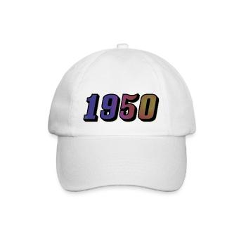 Année 1950 - Casquette classique - blanc/blanc - Devant