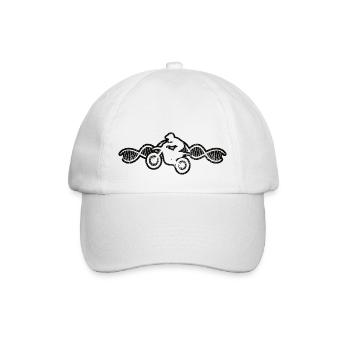Moto Motocross Motocycliste Cadeau Cyclomoteur - Casquette classique - blanc/blanc - Devant