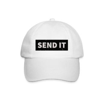 Logo de la boîte SEND IT - Casquette classique - blanc/blanc - Devant