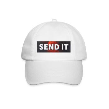 SEND IT Boxlogo - Baseballkappe - Weiß/Weiß - Vorne