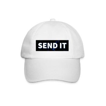 Logo de la boîte SEND IT - Casquette classique - blanc/blanc - Devant