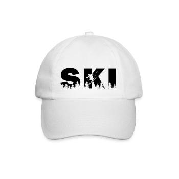 Ski. Ski Sports d’hiver - Casquette classique - blanc/blanc - Devant