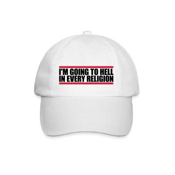 in going to hell - Baseball Cap - white/white - Front