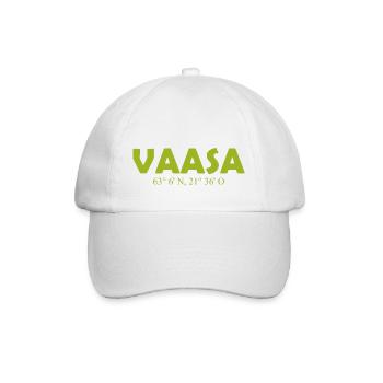 Vaasa Finlande - Coordonnées - Longitude - Latitude - Casquette classique - blanc/blanc - Devant