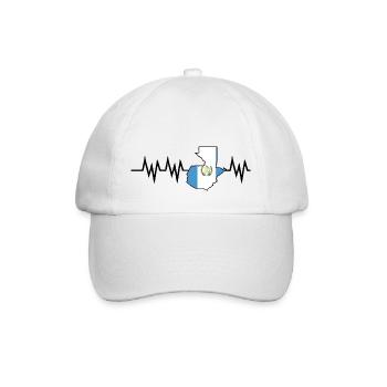 Guatemala Guatemalan Flagge DNA I Geschenk - Baseballkappe - Weiß/Weiß - Vorne