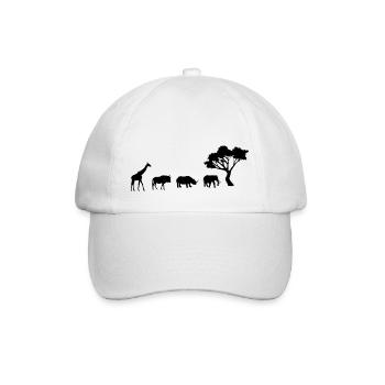 Safari Zoo Animals Wildlife - Baseball Cap - white/white - Front
