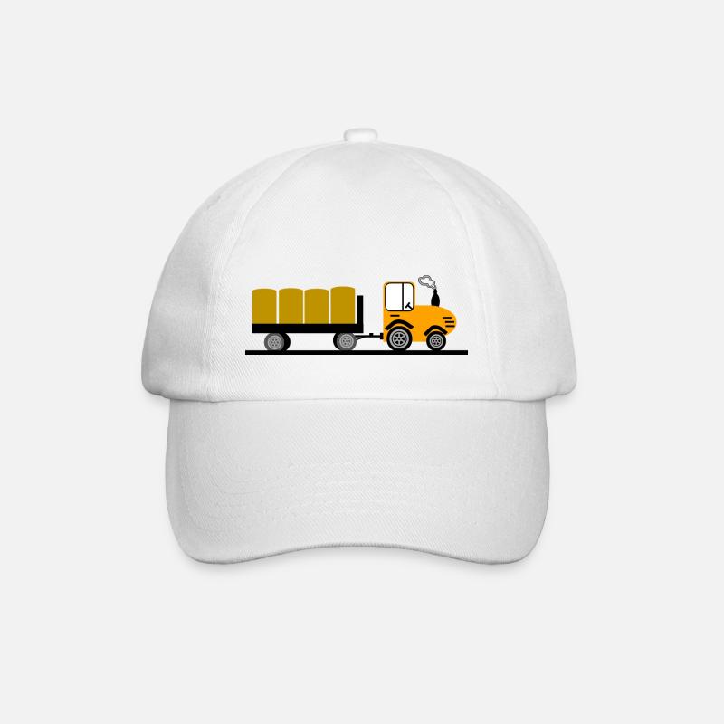 Traktor - Baseballkappe - Weiß/Weiß