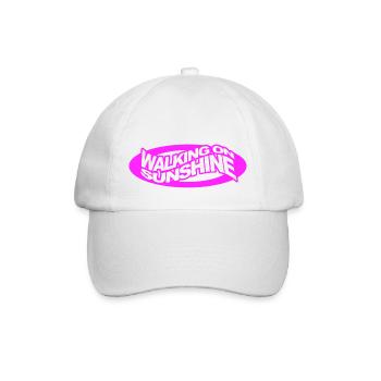 Summer holiday walking on sunshine gift - Baseball Cap - white/white - Front