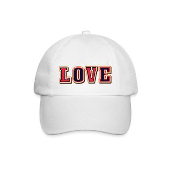 Love, Love, Amore, Valentine's Day Hat - Baseball Cap - white/white - Front