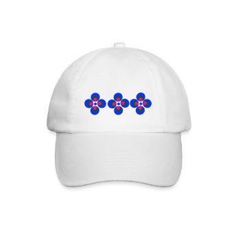 Blue Flower von Iza Fabian - Baseballkappe - Weiß/Weiß - Vorne