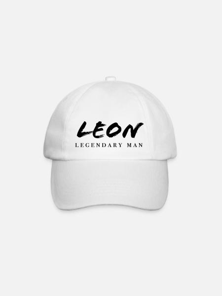 LEON legendary man Claim Marke | Vectorgraphic - Baseballkappe - Weiß/Weiß