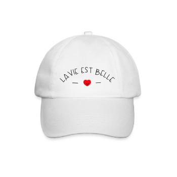 La vie est belle - Casquette classique - blanc/blanc - Devant