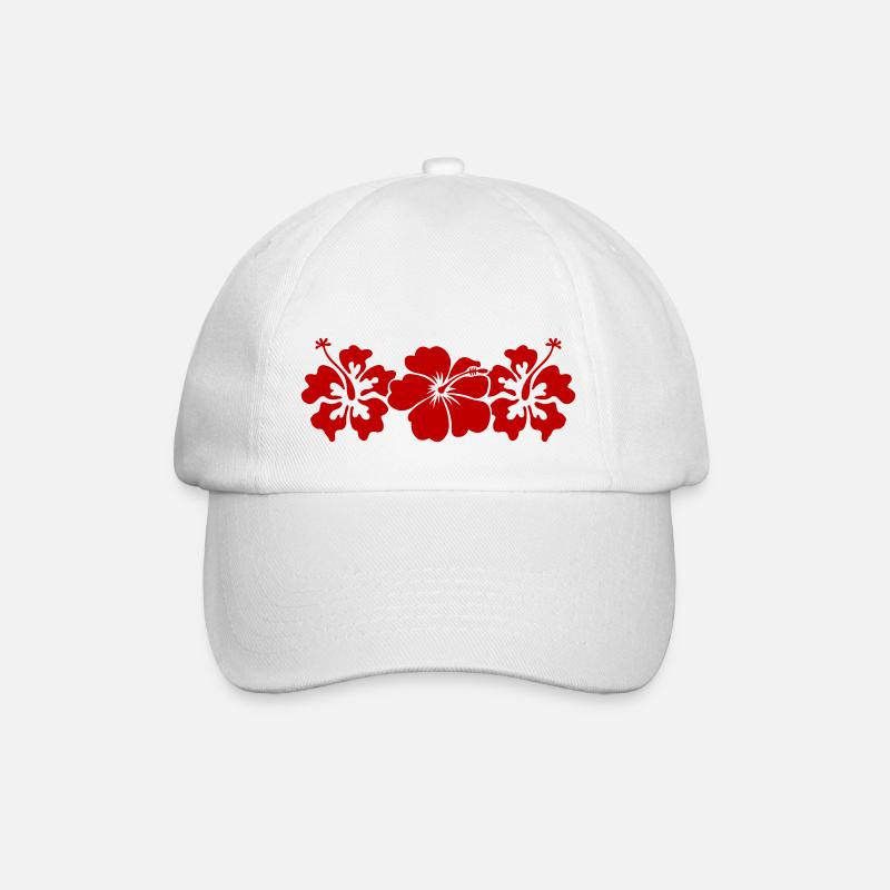 Fleurs d’hibiscus - Casquette classique - blanc/blanc