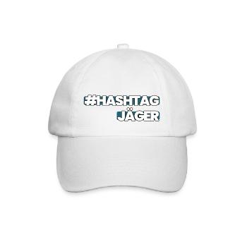 HashtagJäger petrol - Baseballkappe - Weiß/Weiß - Vorne