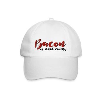 Bacon Is Meat Candy 4 - Baseball Cap - white/white - Front