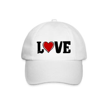 love heart - Baseballkappe - Weiß/Weiß - Vorne