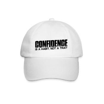 Confidence is a habit, not a trait 4 - Baseball Cap - white/white - Front