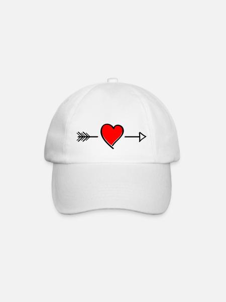heart - Baseballkappe - Weiß/Weiß