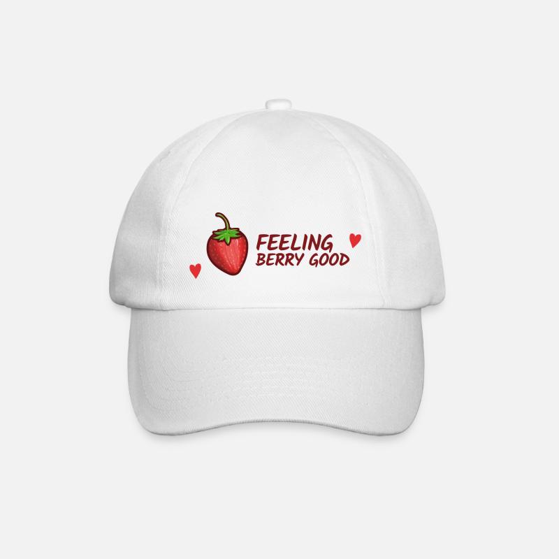 Fraises, Feeling good phrase drôle - Casquette classique - blanc/blanc