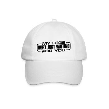 Mes jambes me font mal juste en attendant toi 12 - Casquette classique - blanc/blanc - Devant