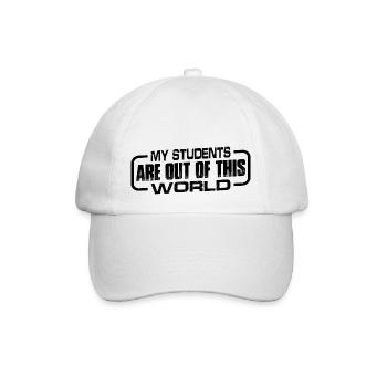 My Students Are Out Of This World 14 - Baseballkappe - Weiß/Weiß - Vorne