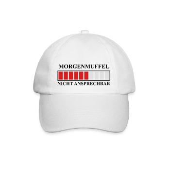 Morgenmuffel - Baseballkappe - Weiß/Weiß - Vorne