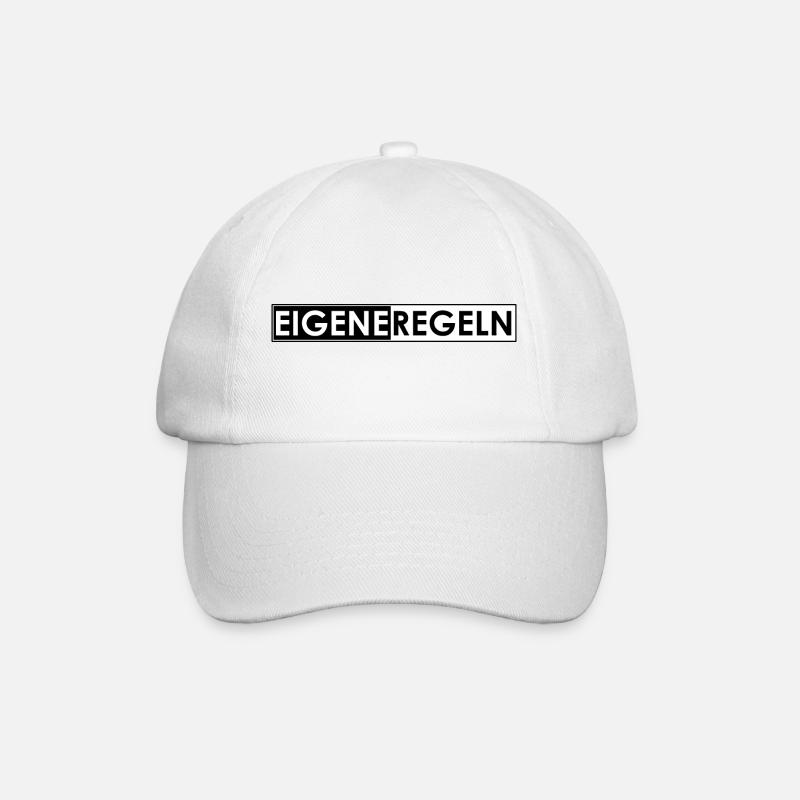 Eigene Regeln - Baseballkappe - Weiß/Weiß